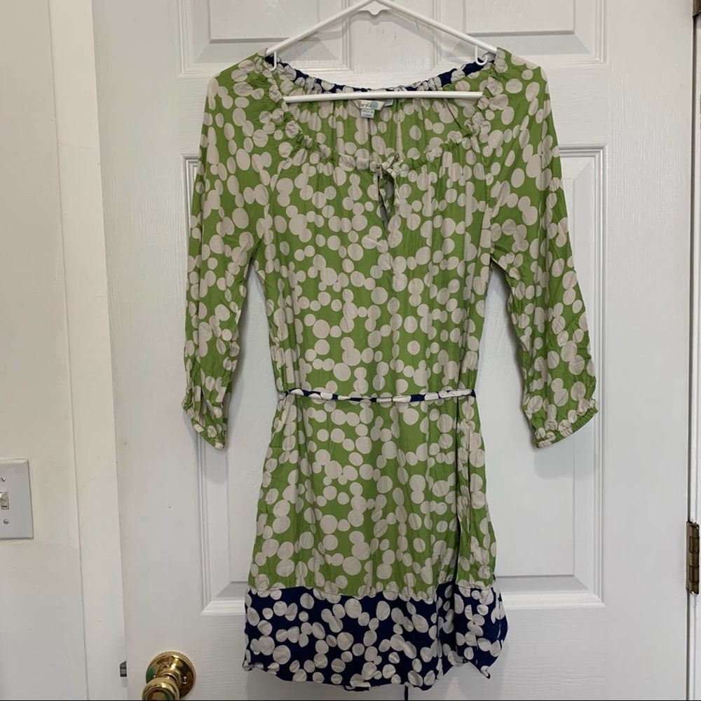 Boden silk blend polka dot dress 4P